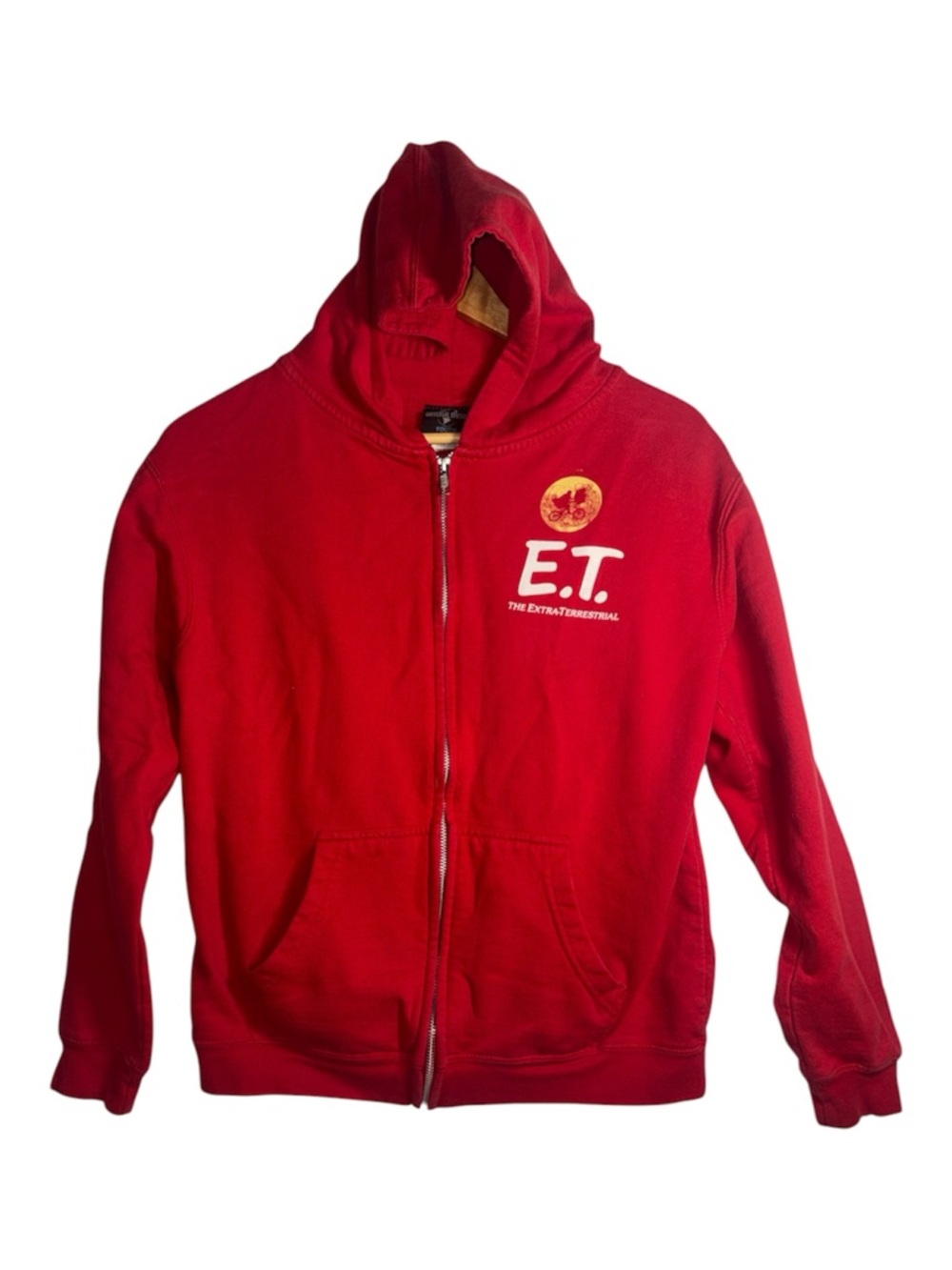 Universal Studios E.T. The Extra-Terrestrial Hoodie Youth Large Red Zip Jacket